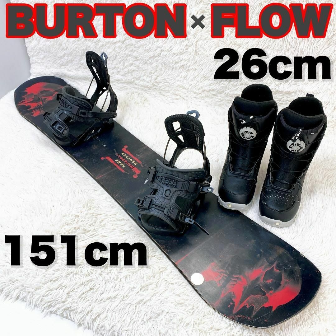 J527 FLOW 151cm メンズスノーボードセット