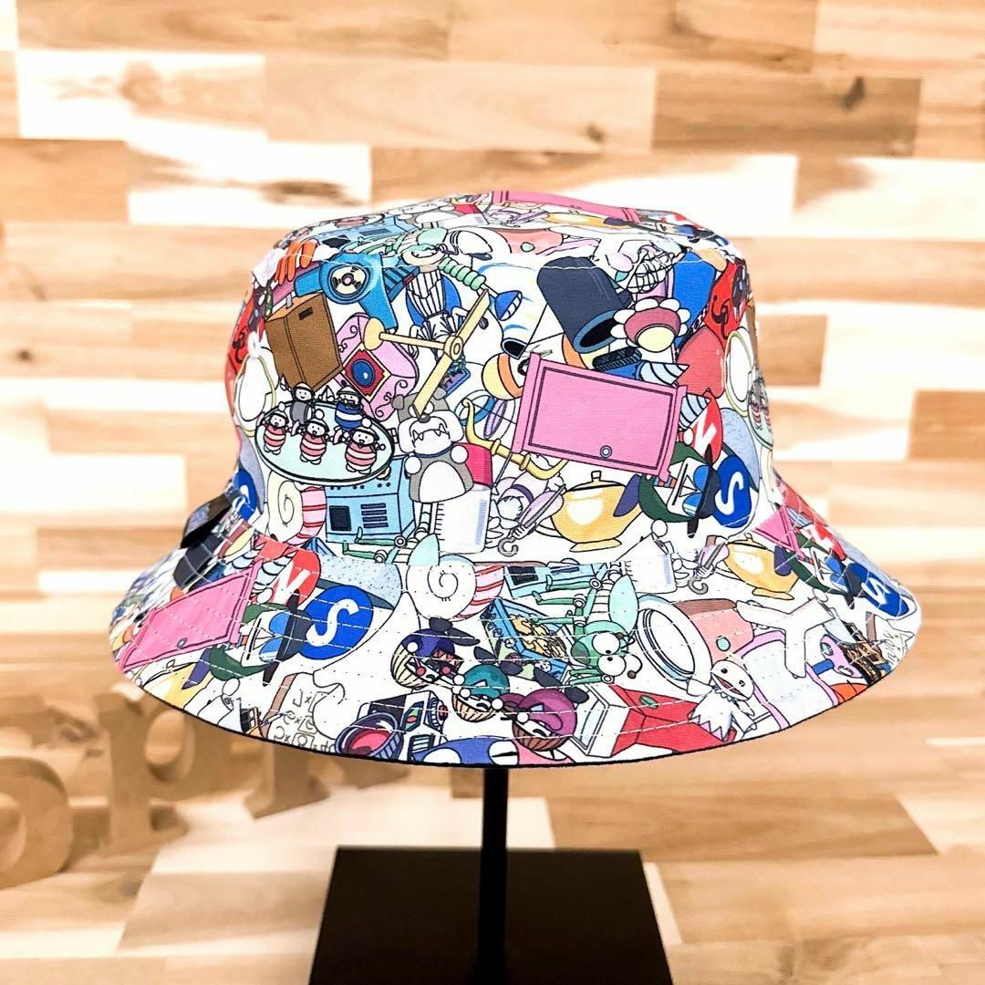 NEW ERA(ニューエラー)のレア【ニューエラ×ドラえもん】限定コラボ リバーシブル ハット 紺×カラフル メンズの帽子(ハット)の商品写真