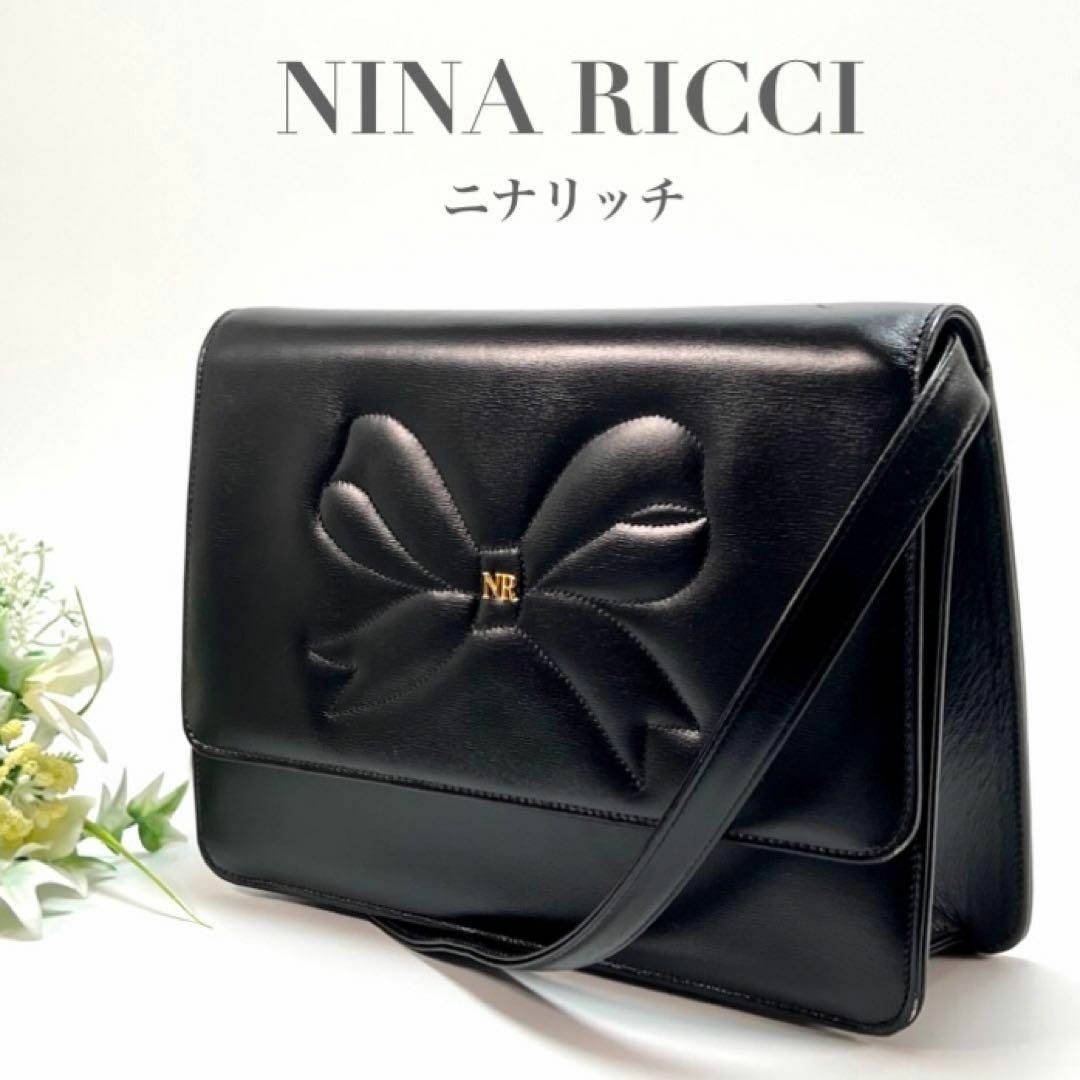 NINA RICCI(ニナリッチ)の希少 ヴィンテージ ニナリッチ 2way ショルダーバッグ クラッチ ブラック レディースのバッグ(ショルダーバッグ)の商品写真