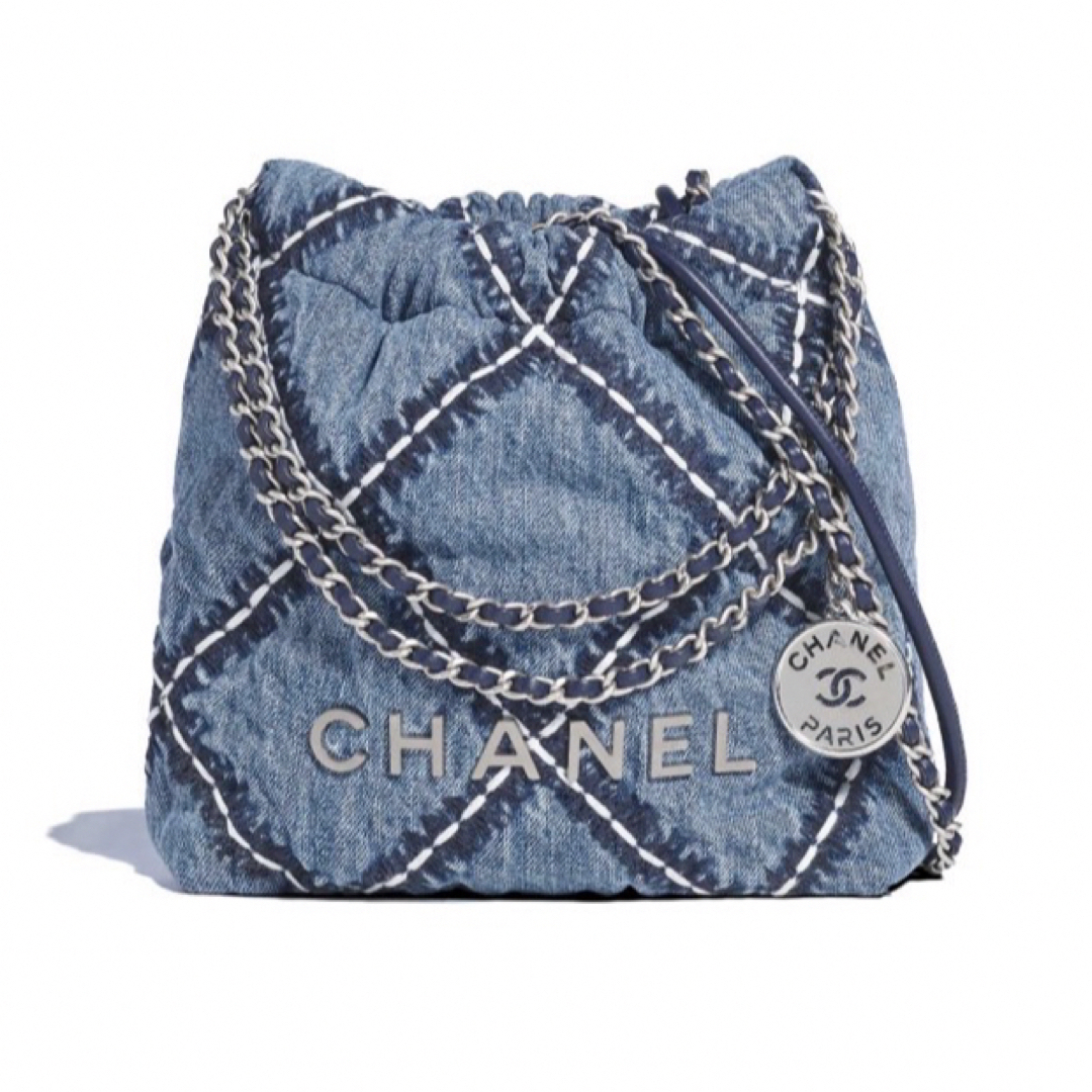 CHANEL(シャネル)の24P新作 AS3980シャネル22 CHANEL22 デニムバッグ ミニサイズ レディースのバッグ(ショルダーバッグ)の商品写真