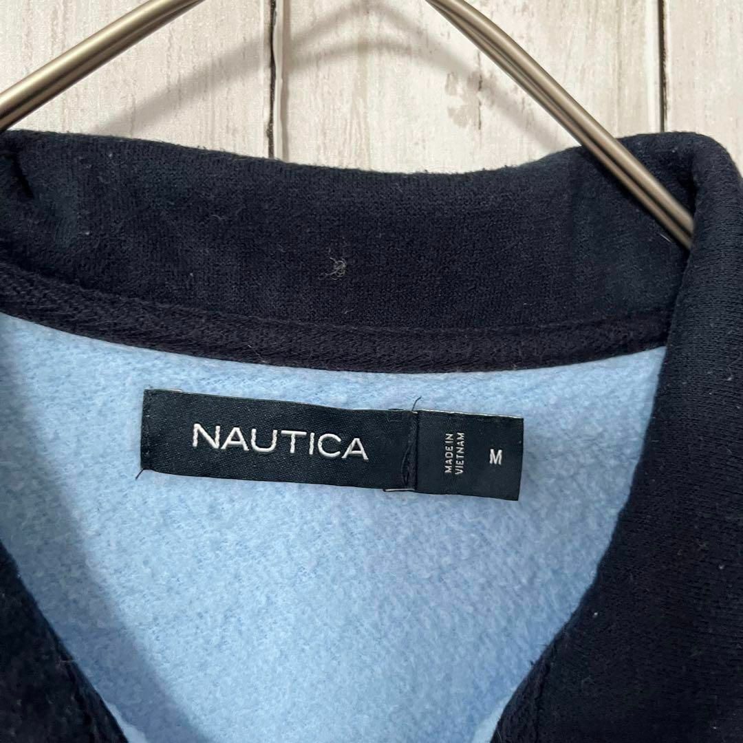 NAUTICA(ノーティカ)のUS古着NAUTICA ノーティカ　ハーフジップ刺繍ロゴスエットトレーナー　M メンズのトップス(スウェット)の商品写真