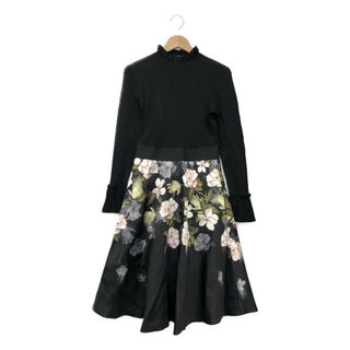 テッドベイカー(TED BAKER)の美品 テッドベーカー 長袖フラワーペイントワンピース レディース 2(その他)