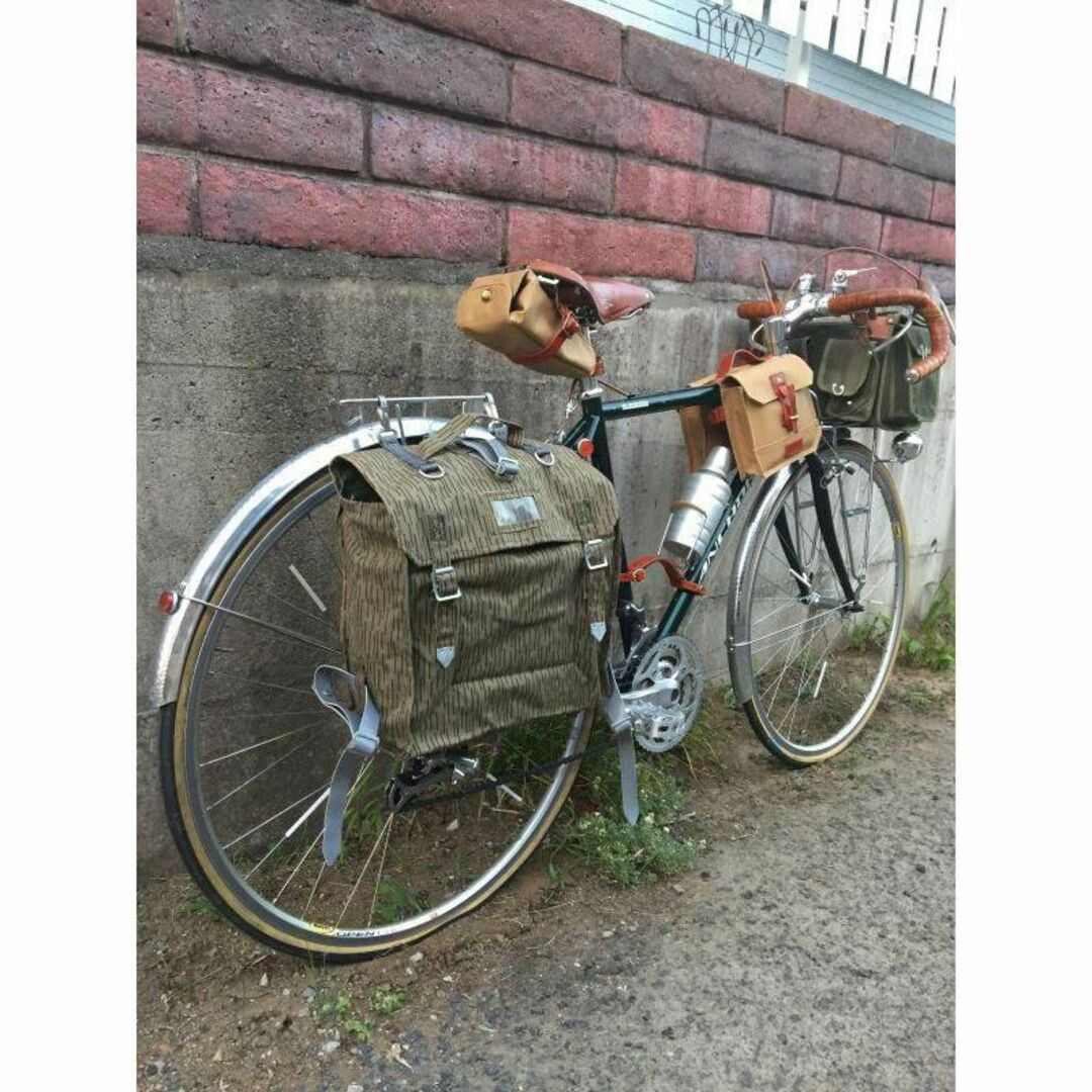 ミリタリー vintage 防水 自転車 サドル フロント リア サイドバッグ 自動車/バイクのバイク(その他)の商品写真