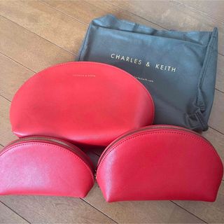 チャールズアンドキース(Charles and Keith)のチャールズアンドキース ポーチ 3点セット(ポーチ)