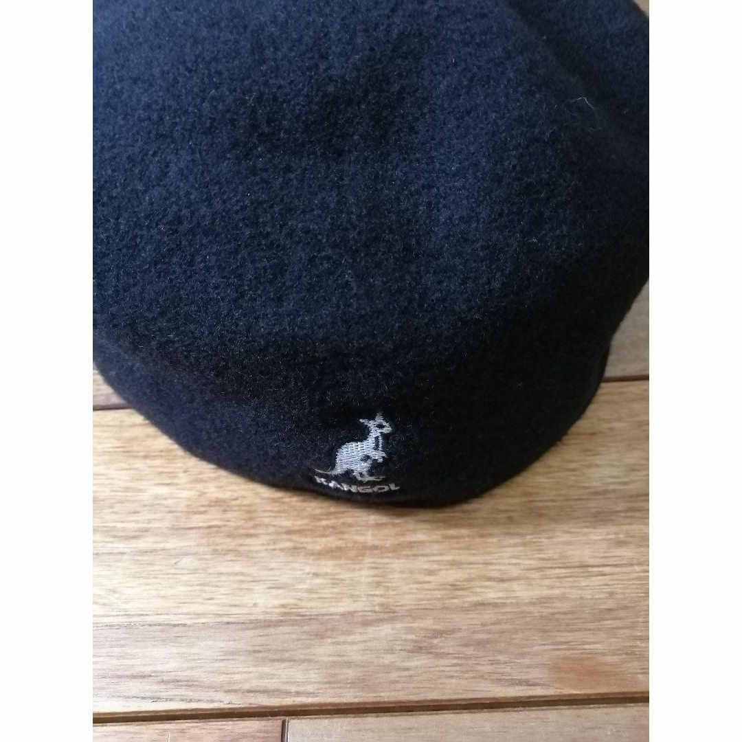 KANGOL(カンゴール)の ◆KANGOL　カンゴール　USED　サイズL　ハンチング　Black　定番 メンズの帽子(ハンチング/ベレー帽)の商品写真