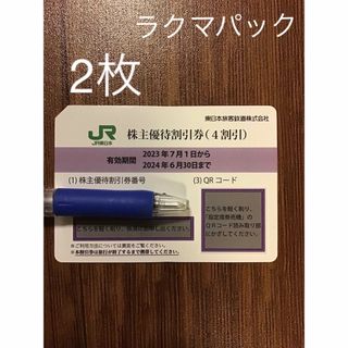 ジェイアール(JR)のJR東日本株主優待割引券　2枚(鉄道乗車券)