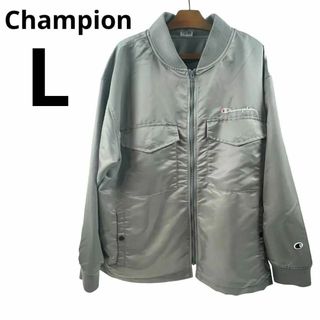 チャンピオン(Champion)のChampion チャンピオン サテンジップジャケット L チャコールグレー(ブルゾン)