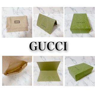 グッチ(Gucci)の【GUCCI グッチ】モスグリーン ラッピングセット〈ボックス・カード・麻布袋〉(ラッピング/包装)