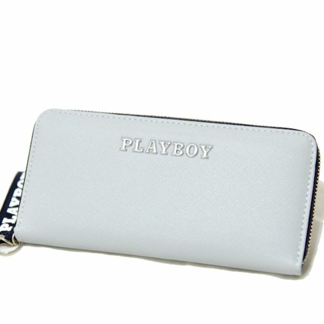 PLAYBOY(プレイボーイ)の新品 PLAYBOY 長財布 サックスブルー プレイボーイ 水色 未使用 レディースのファッション小物(財布)の商品写真