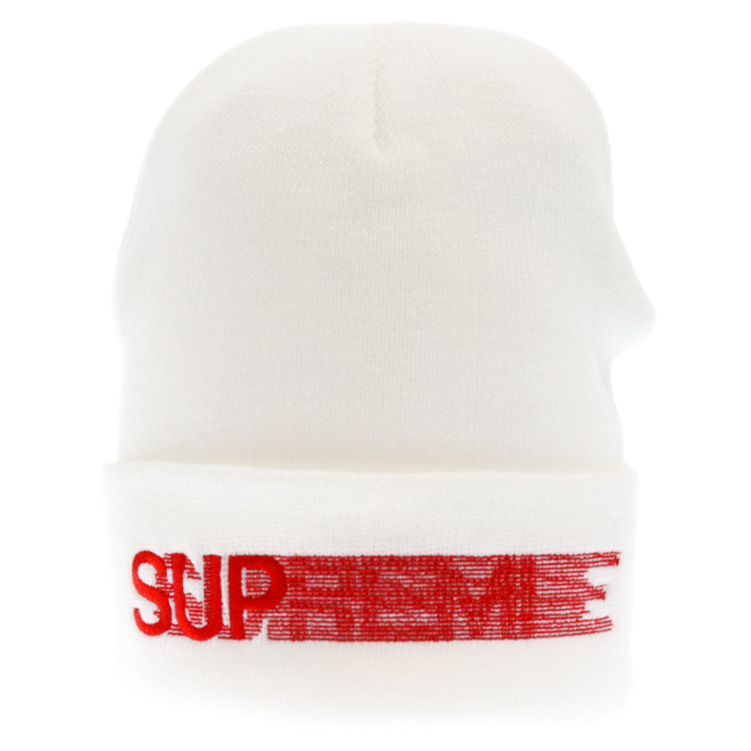 SUPREME シュプリーム 23SS Motion Logo Beanie モーションロゴ刺繍 ニットキャップ ビーニー 帽子 ホワイト/レッド |  フリマアプリ ラクマ