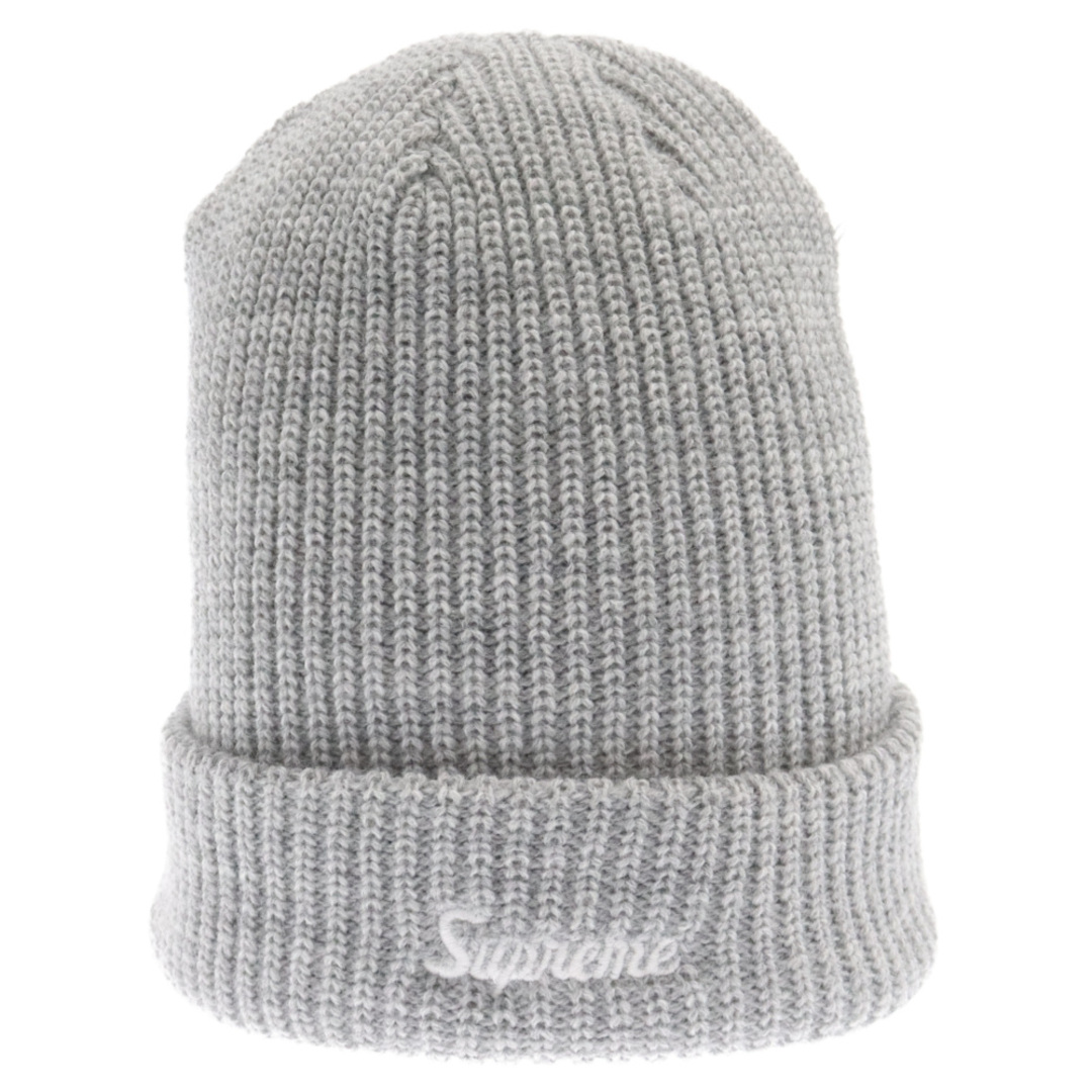 Supreme(シュプリーム)のSUPREME シュプリーム 23AW Loose Gauge Beanie HEATHER GREY ロゴ刺繍 ルーズゲージ ニット ビーニー 帽子 グレー メンズの帽子(ニット帽/ビーニー)の商品写真