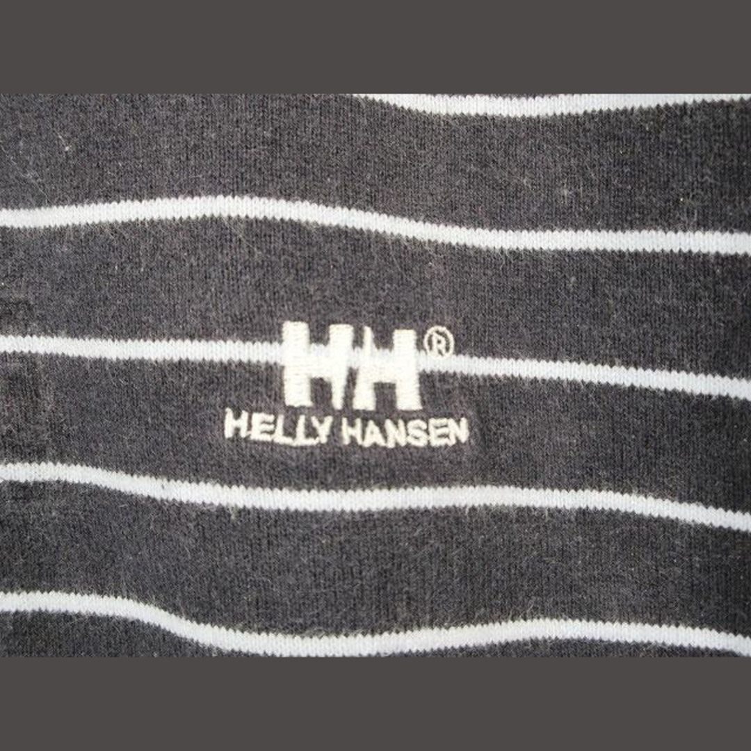 HELLY HANSEN(ヘリーハンセン)のHELLY HANSEN Tシャツ ヘンリーネック 半袖 ボーダー ロゴ L メンズのトップス(Tシャツ/カットソー(半袖/袖なし))の商品写真