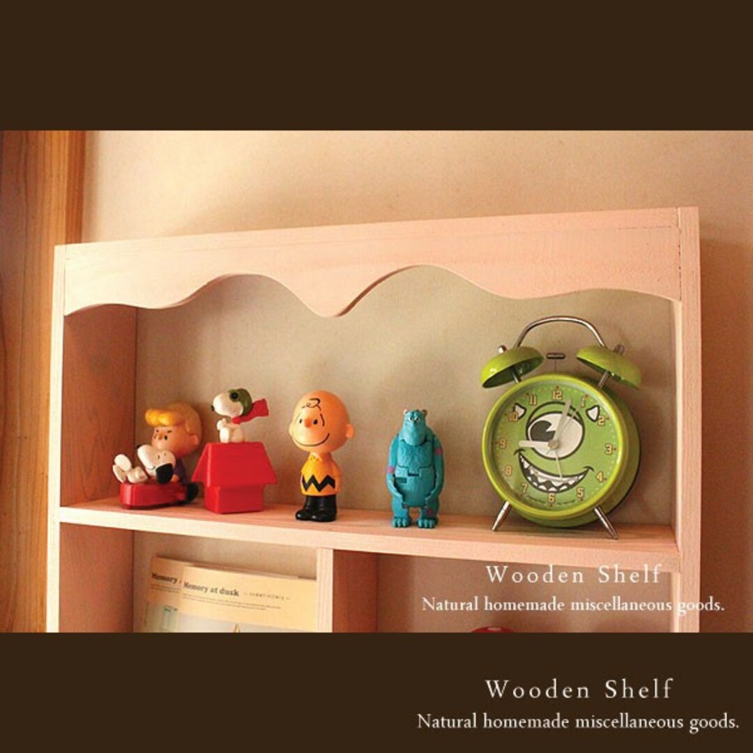 ☆3点セット☆シェルフ ニースピーチ 木製 棚 カントリー ハンドメイドのインテリア/家具(家具)の商品写真