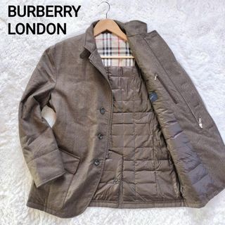 バーバリー(BURBERRY)のバーバリーロンドン  カシミヤ混 ダウンジャケット コート ノバチェック M(ダウンジャケット)