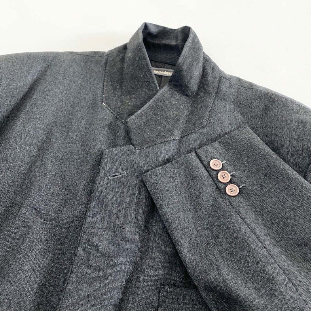 ISSEY MIYAKE(イッセイミヤケ)の46b11 ISSEY MIYAKE イッセイミヤケ 80’s 一筆タグ スーツ セットアップ フォーマル ビジネス  XL グレー 日本製 SETUP メンズのスーツ(セットアップ)の商品写真