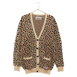 ワコマリア(WACKO MARIA)のWACKO MARIA ワコマリア 21AW LEOPARD KNIT JAQUARD CARDIGAN レオパード コットンカーディガン ニット ホワイト/ブラウン/ブラック(カーディガン)