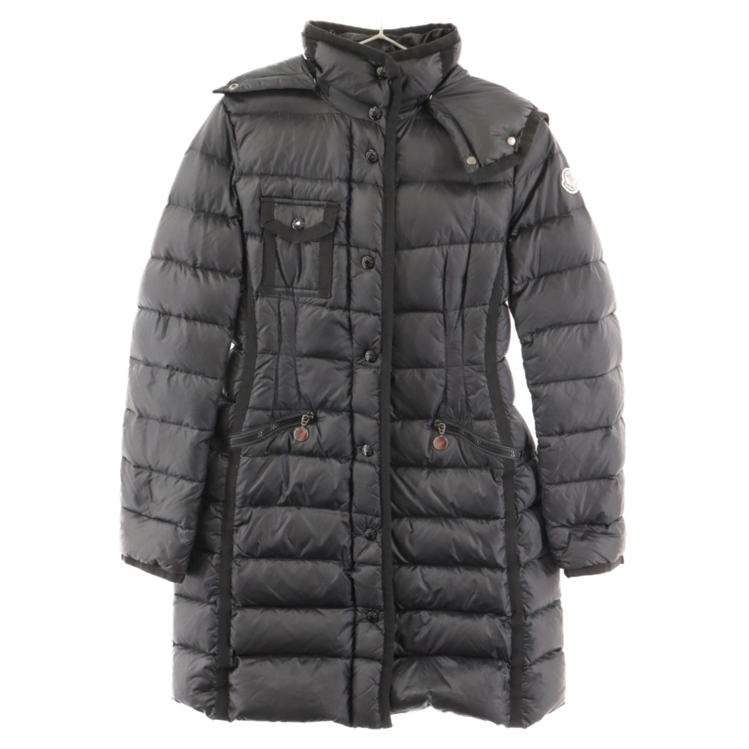 MONCLER(モンクレール)のMONCLER モンクレール HERMINE エルミンヌ アームロゴワッペン フーディー ダウンコート 420934933905 ブラック レディース レディースのジャケット/アウター(その他)の商品写真