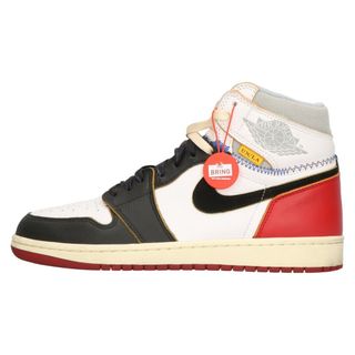 ナイキ(NIKE)のNIKE ナイキ UNION AIR JORDAN 1 RETRO HI NRG / UN BV1300‐106 ユニオン エアジョーダン1 レトロ ハイカットスニーカー ホワイト/レッド US8.5/26.5cm(スニーカー)