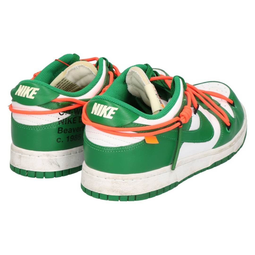 NIKE(ナイキ)のNIKE ナイキ ×OFF-WHITE DUNK LOW WHITE/PINEGREEN オフホワイト ダンクロー ローカットスニーカー CT0856-100 ホワイト/グリーン US9/27.0cm メンズの靴/シューズ(スニーカー)の商品写真