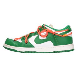 ナイキ(NIKE)のNIKE ナイキ ×OFF-WHITE DUNK LOW WHITE/PINEGREEN オフホワイト ダンクロー ローカットスニーカー CT0856-100 ホワイト/グリーン US9/27.0cm(スニーカー)