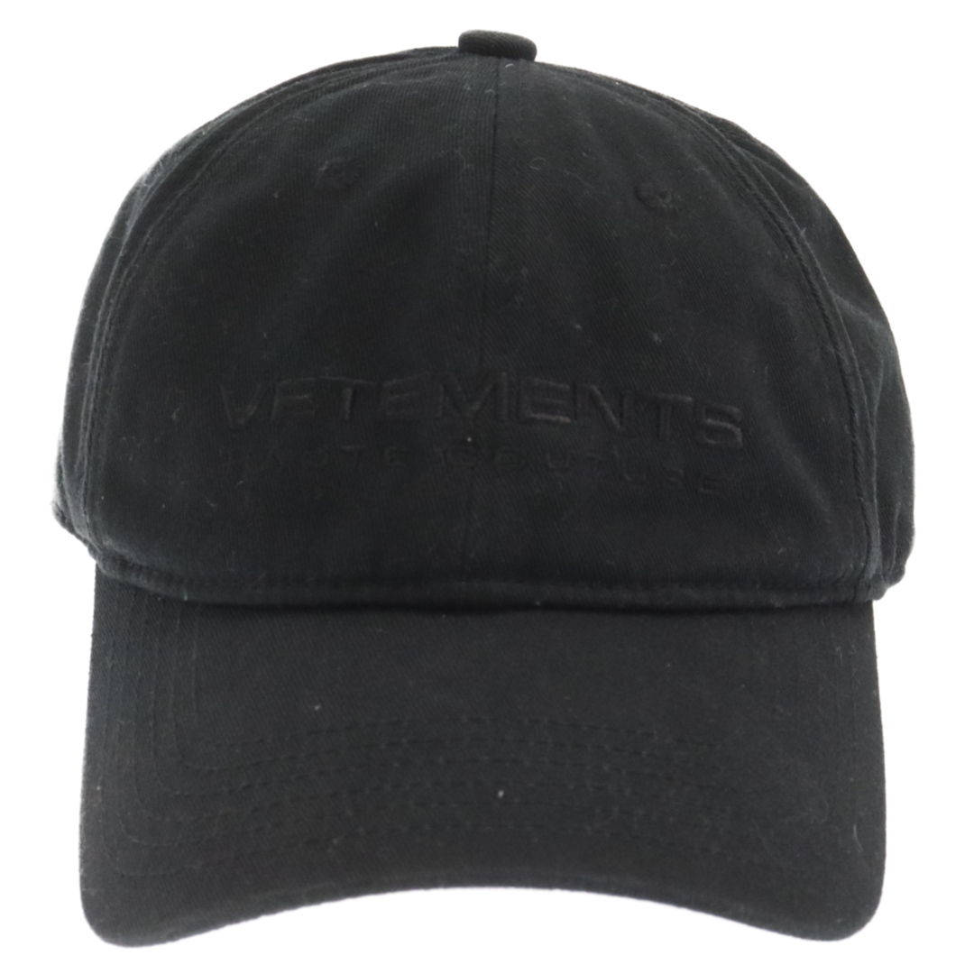 VETEMENTS ヴェトモン All Black Logo Haute Cap オールブラックロゴ