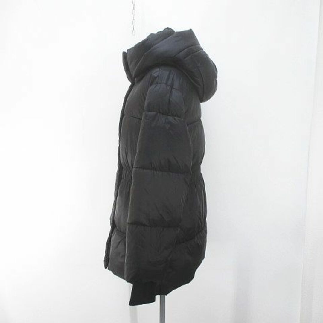 GAP(ギャップ)のGAP ミドル丈 中綿ジャケット コート M 黒系 ブラック ジップアップ レディースのジャケット/アウター(ブルゾン)の商品写真