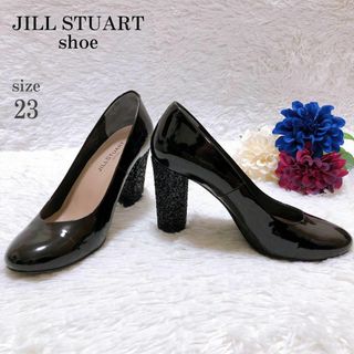 ジルスチュアート(JILLSTUART)のJILL STUART shoe グリッターヒールエナメルパンプス  ラメ 23(ハイヒール/パンプス)