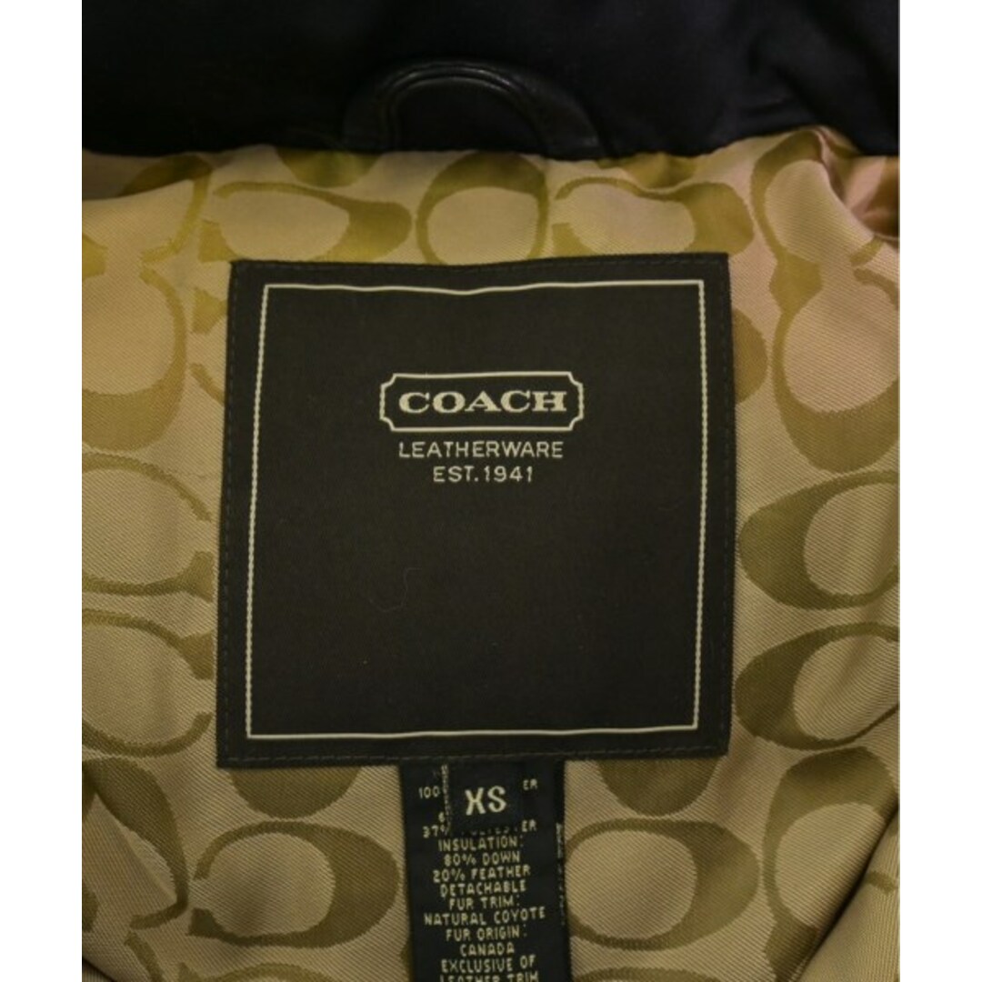 COACH(コーチ)のCOACH コーチ ダウンジャケット/ダウンベスト XS 黒 【古着】【中古】 レディースのジャケット/アウター(ダウンジャケット)の商品写真