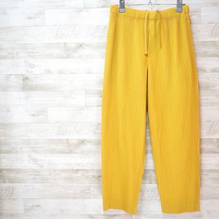 HOMME PLISSE 21AWプリーツパンツ-Yellow/1