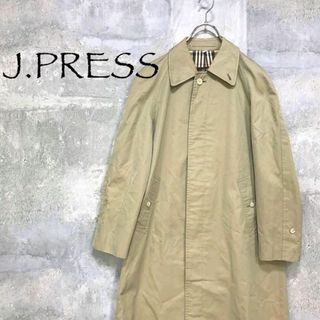 J.PRESS コート トレンチコート M 裏地チェック柄 ステンカラーコート(ステンカラーコート)