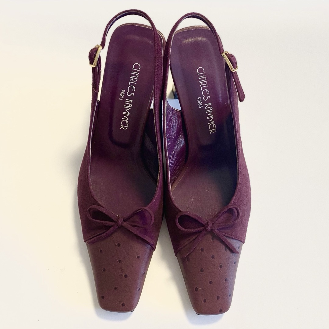 美品❗️CHARLES KAMMER パンプス ボルドー レディースの靴/シューズ(ハイヒール/パンプス)の商品写真