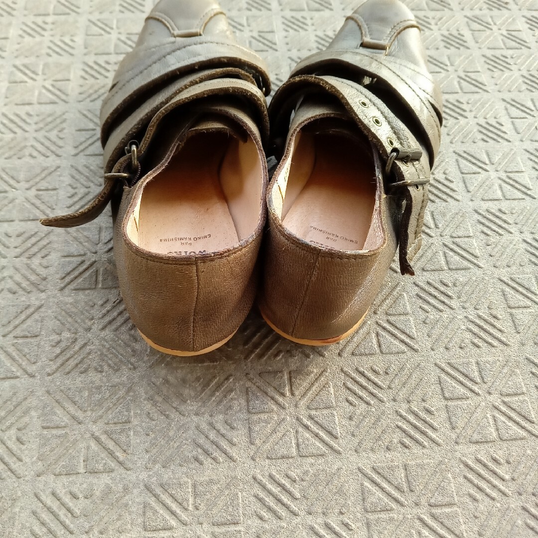 RABOKIGOSHI works(ラボキゴシワークス)のラボキゴシ★カーキ柔らか革靴 レディースの靴/シューズ(スリッポン/モカシン)の商品写真