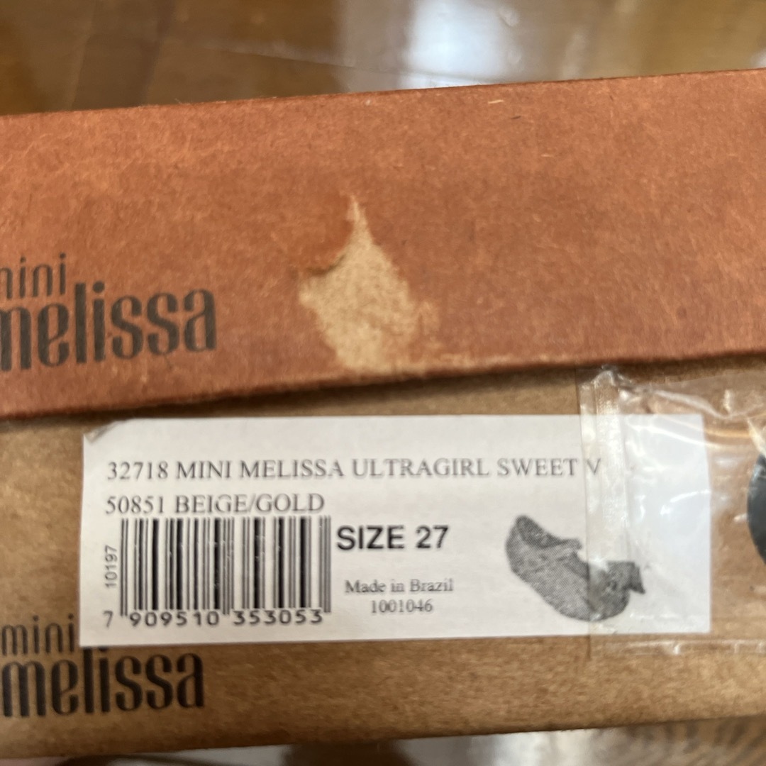 melissa(メリッサ)のmini MELISSA サイズ27 キッズ/ベビー/マタニティのキッズ靴/シューズ(15cm~)(サンダル)の商品写真