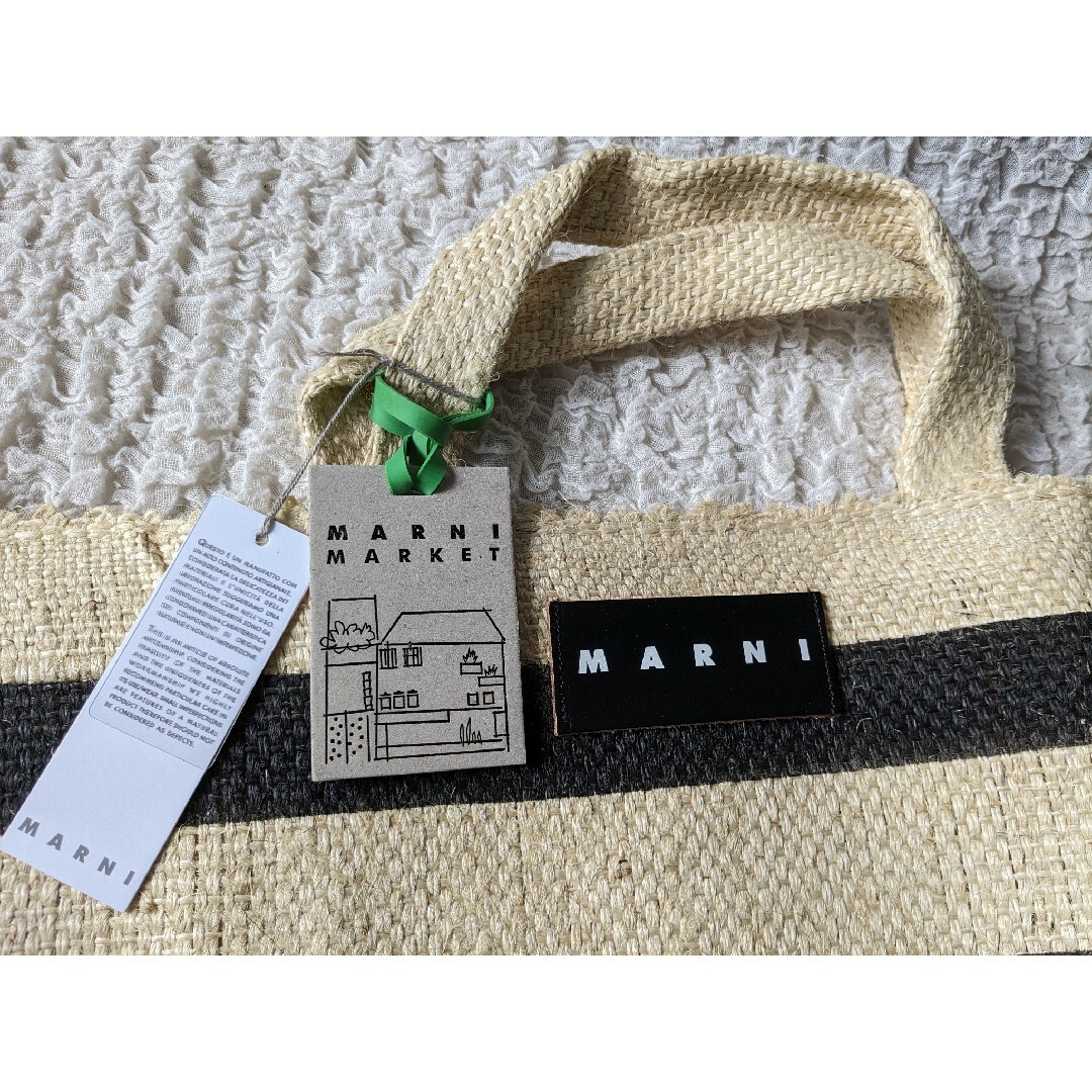 MARINI(マリーニ)のMARNI MARKET マルニ マーケット●カナパバッグ ボーダー ラージ●新 レディースのバッグ(トートバッグ)の商品写真