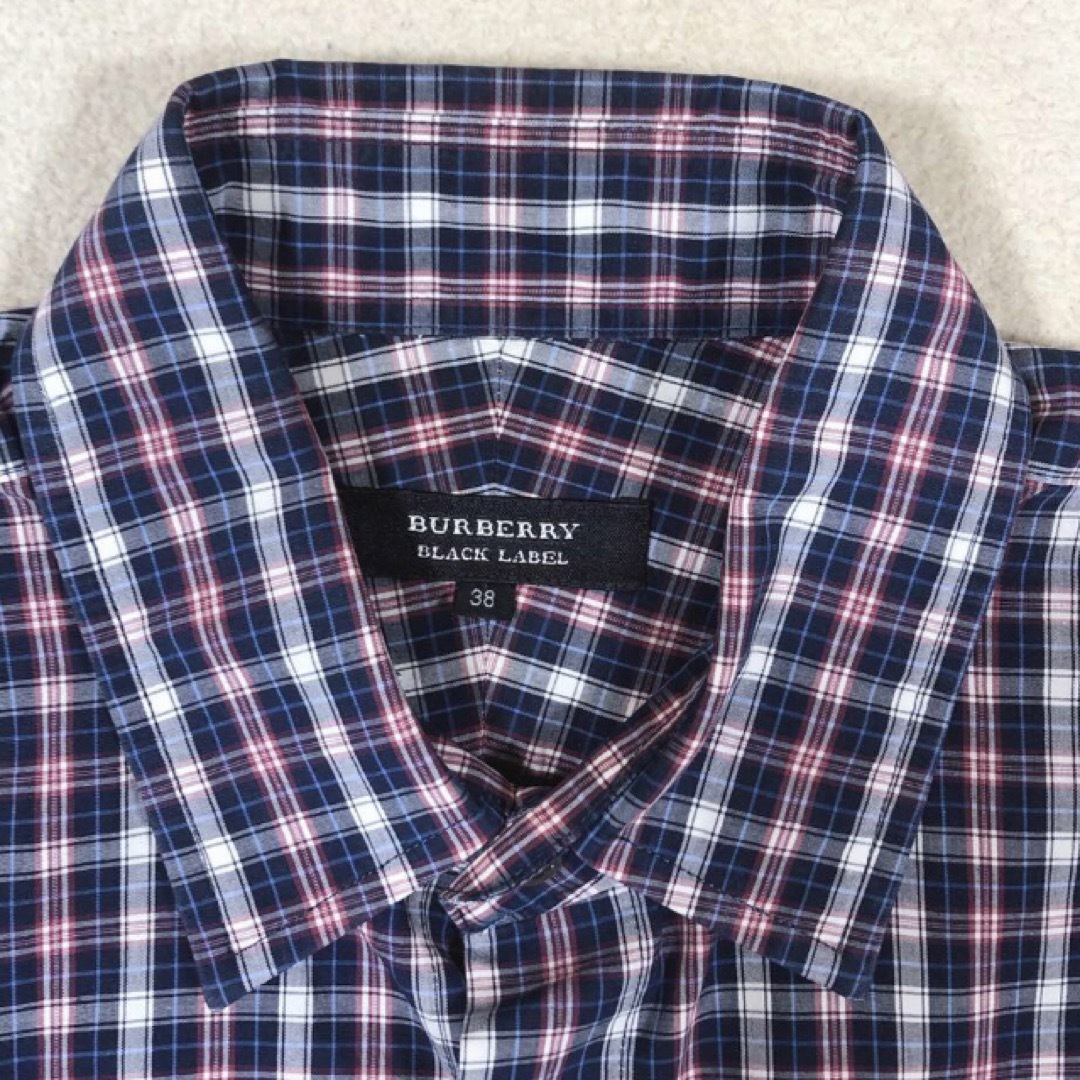 BURBERRY BLACK LABEL(バーバリーブラックレーベル)のバーバリー　ブラックレーベル　長袖シャツ　チェック柄　レディース　38サイズ　M レディースのトップス(シャツ/ブラウス(長袖/七分))の商品写真