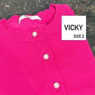 ビッキー(VICKY)の新品　VICKY ピンクパールニット　(カーディガン)