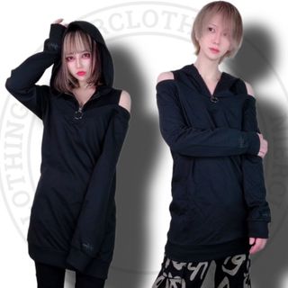 ニーアクロージング(NieR Clothing)の【NieR】【完売品】HALF ZIP OFF-SHOULDER PARKA(パーカー)