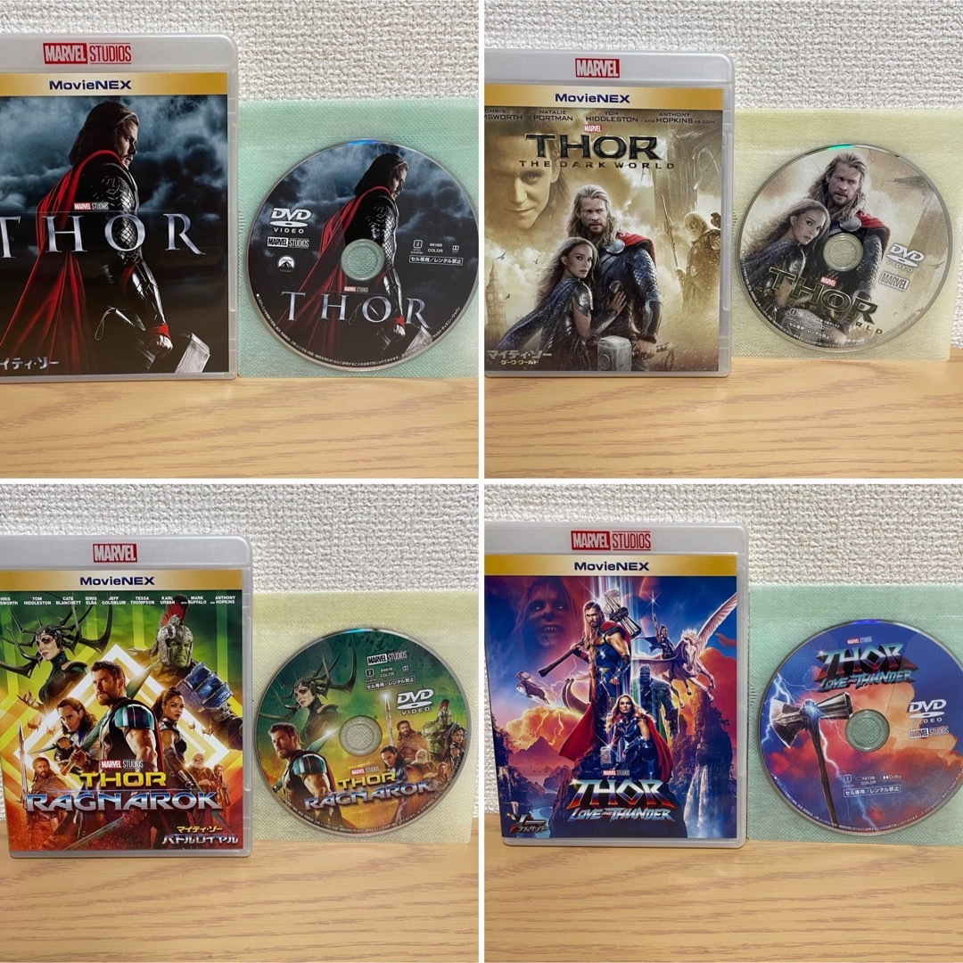 MARVEL(マーベル)のマイティ・ソー 4作品 MovieNEX 全作セット DVDのみ ケースなし エンタメ/ホビーのDVD/ブルーレイ(外国映画)の商品写真