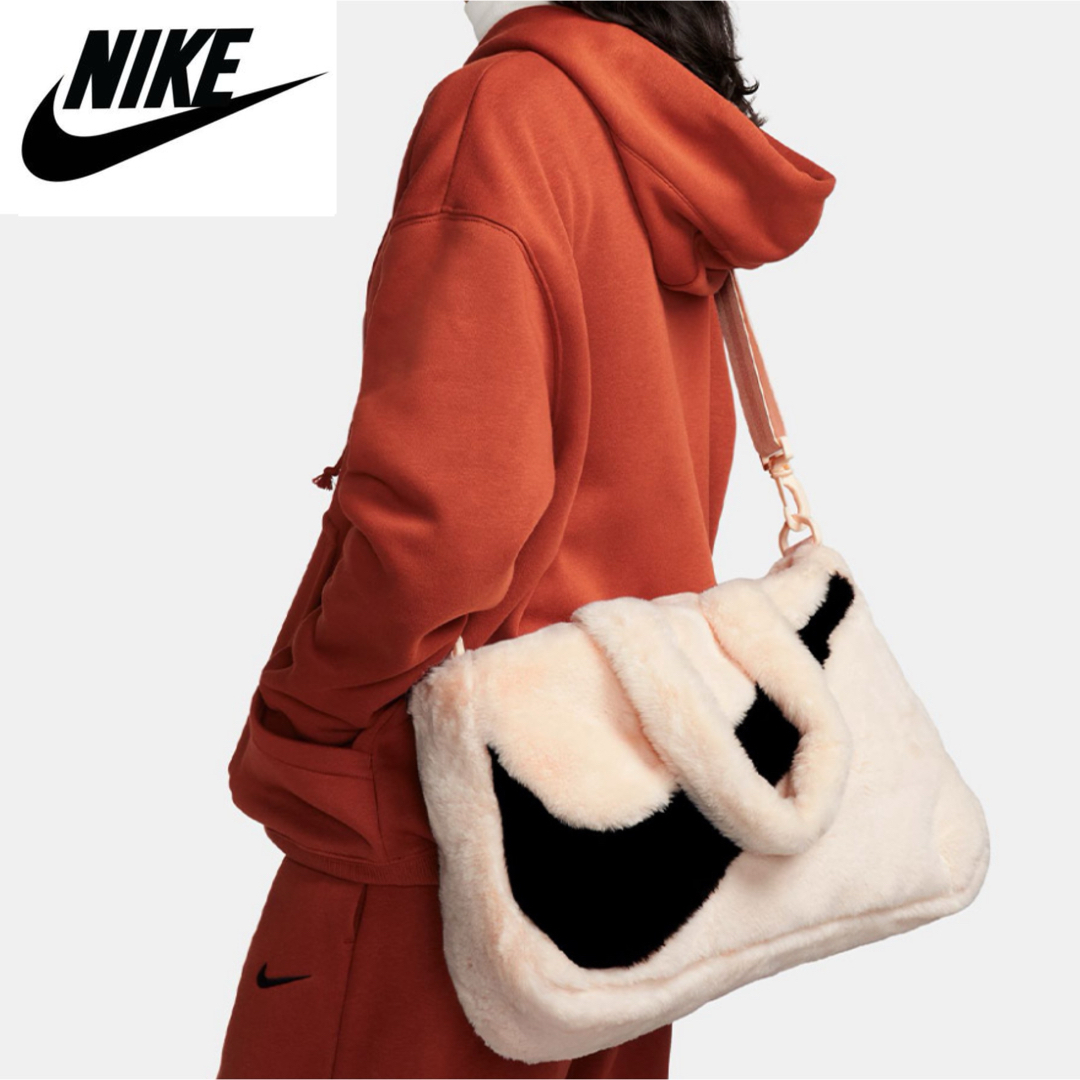 【定価10450円】NIKE ファー 2way ショルダー トート バッグ 白 | フリマアプリ ラクマ