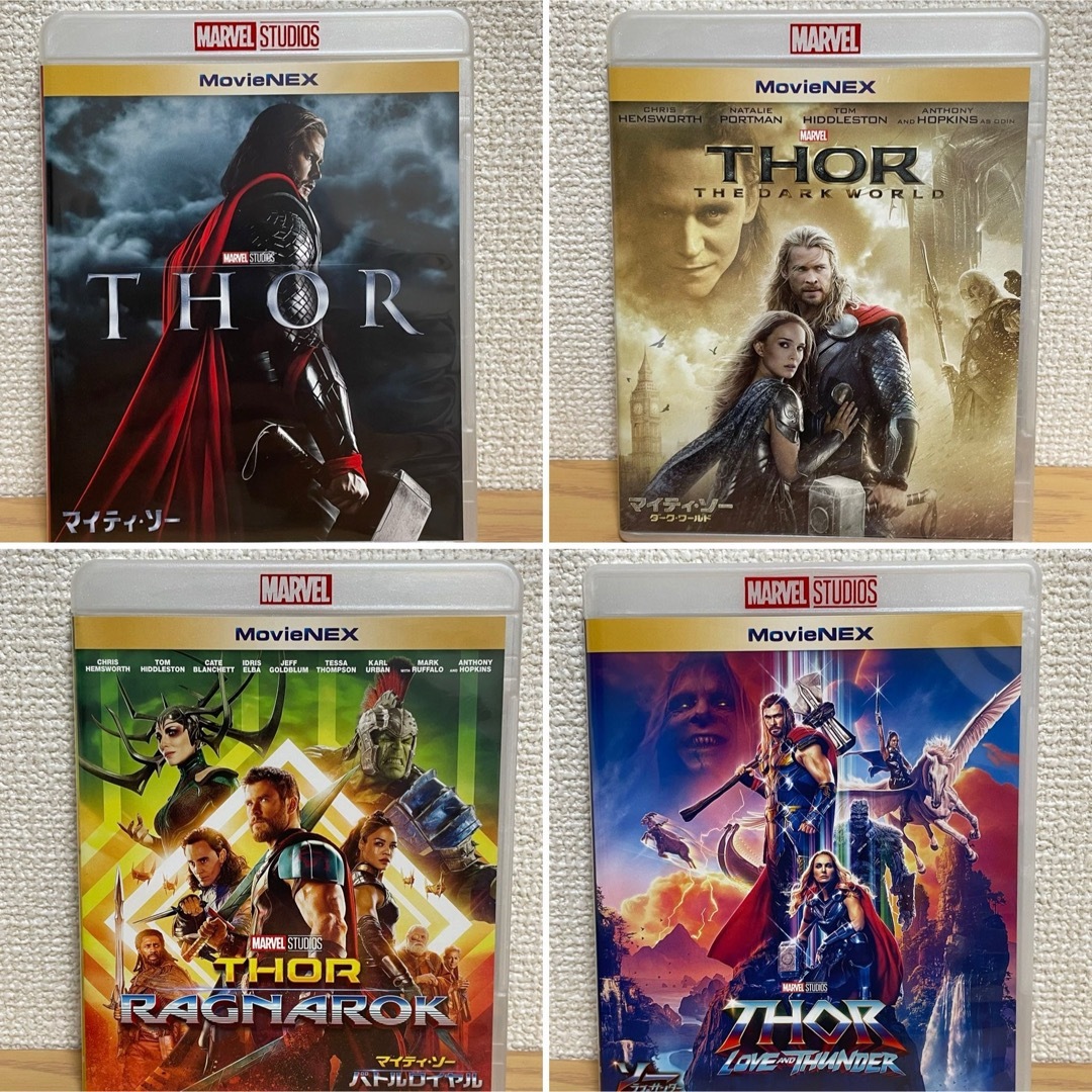 MARVEL(マーベル)のマイティ・ソー 4作品 MovieNEX 全作セット ケース&Blu-ray エンタメ/ホビーのDVD/ブルーレイ(外国映画)の商品写真