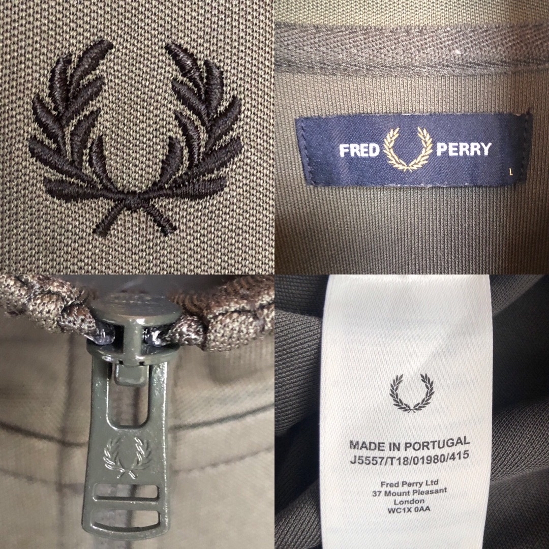 FRED PERRY - 希少⭐️濃カーキL Fred Perryトラックジャケット FRED PERRY - 希少⭐️濃カーキL Fred Perryトラックジャケット