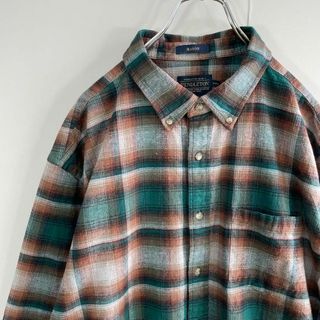 ペンドルトン(PENDLETON)の【オーバーサイズXXL】PENDLETON 長袖シャツ古着 チェック柄 コットン(シャツ)