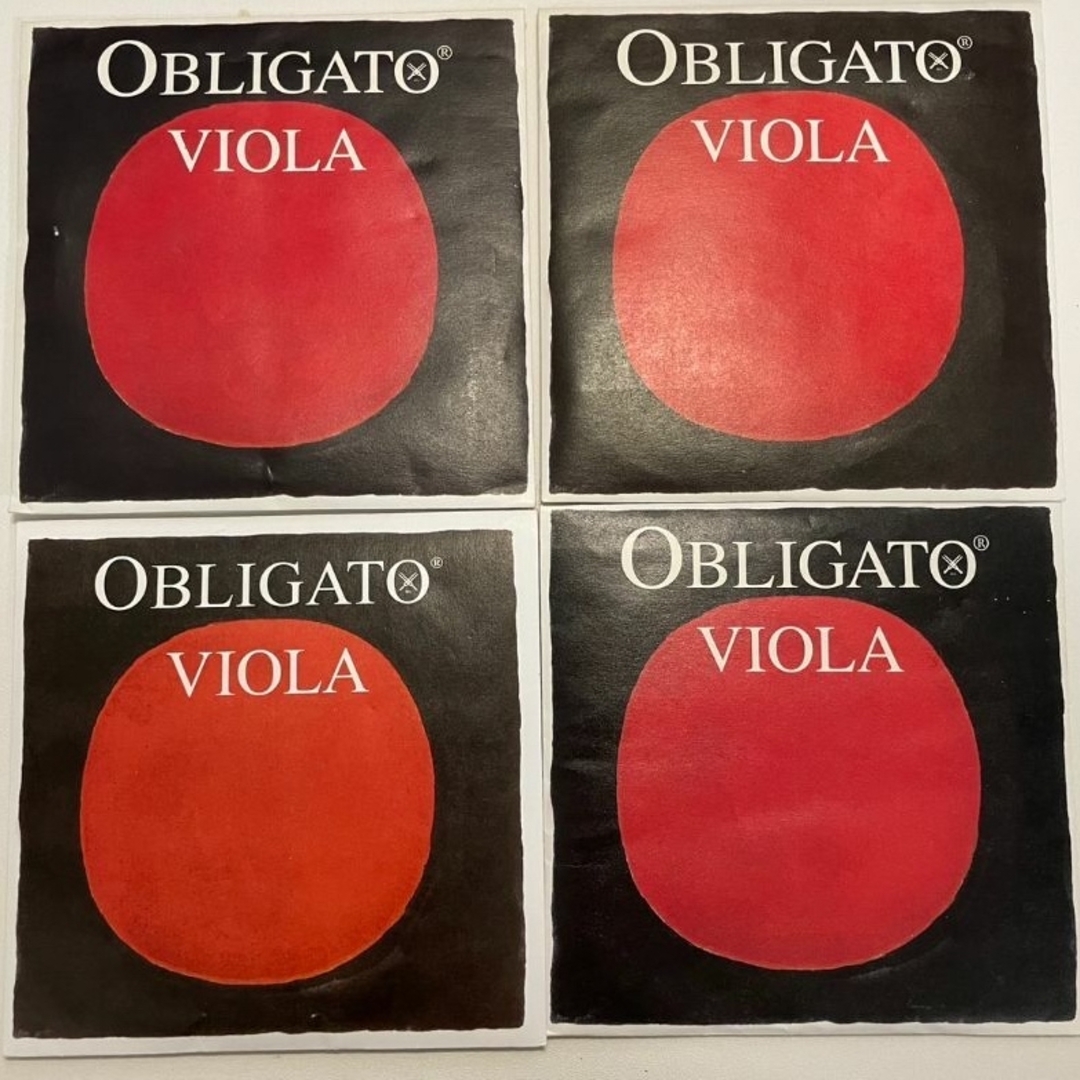 中古　Viola弦　PIRASTRO社　OBLIGATO　4本セット 楽器の弦楽器(ヴィオラ)の商品写真