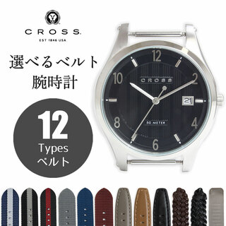 クロス(CROSS)のクロス ルシーダ LUCIDA 選べるベルト付き 付け替え カスタム クォーツ 腕時計（ベルト代込）シルバー ブラック 黒 CR8036-01 CROSS（未使用　展示品）(腕時計(アナログ))