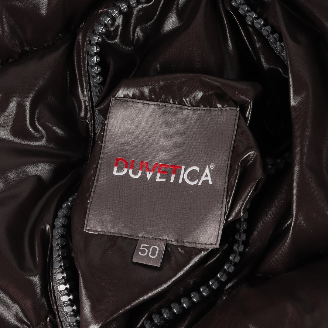 DUVETICA(デュベティカ)のDUVETICA デュベティカ ダウン ジャケット サイズ:50 ポケッタブル リバーシブル シャイニーナイロン リップストップカモ フーデッド ダウン ジャケット ブラウン ベージュ 迷彩 アウター ブルゾン 上着【メンズ】【中古】 メンズのジャケット/アウター(ダウンジャケット)の商品写真