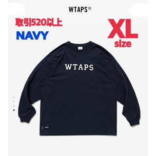 ダブルタップス(W)taps)のWTAPS 2023FW COLLEGE LS TEE NAVY XLサイズ(Tシャツ/カットソー(七分/長袖))