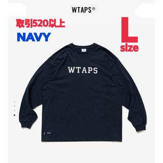 ダブルタップス(W)taps)のWTAPS 2023FW COLLEGE LS TEE NAVY Lサイズ(Tシャツ/カットソー(七分/長袖))