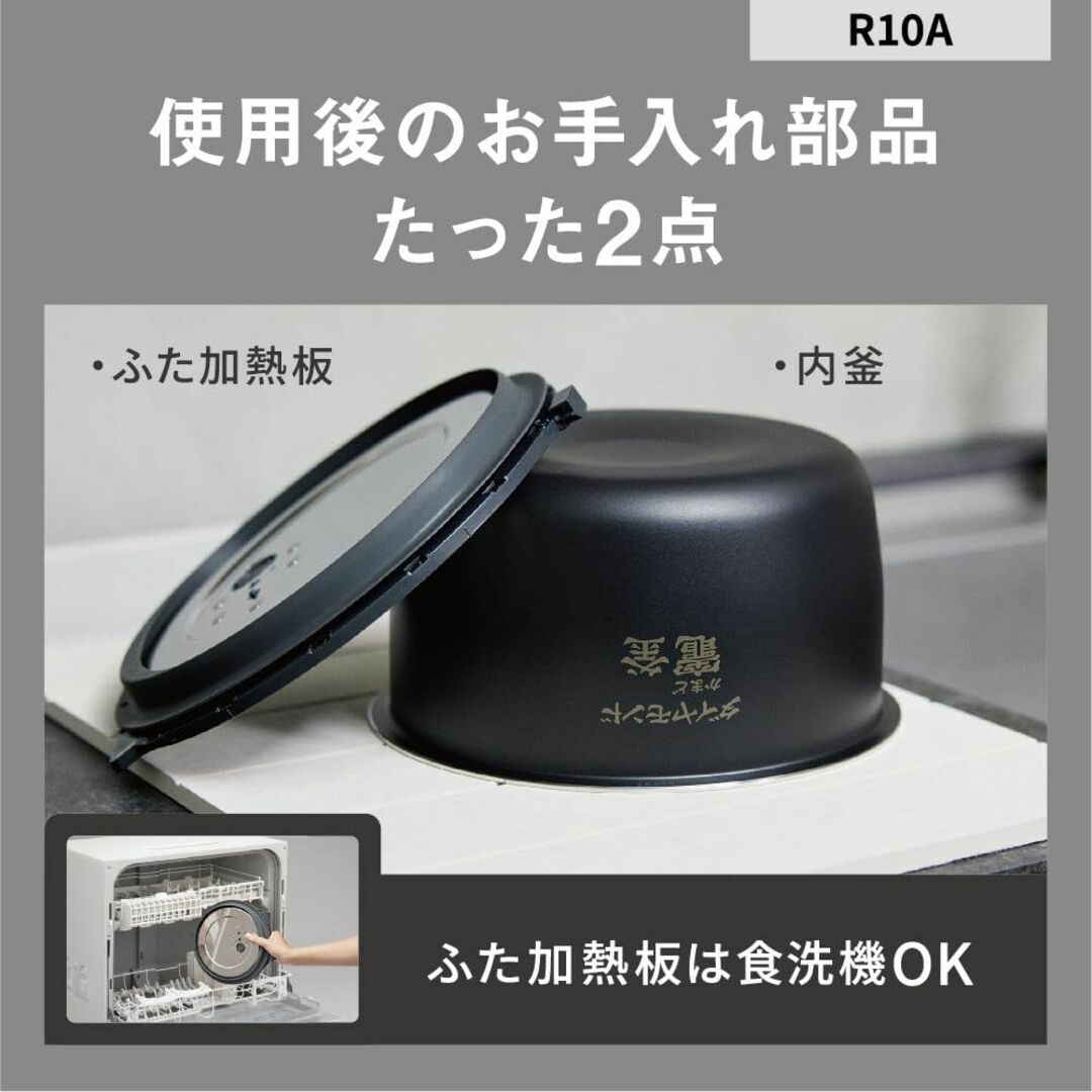 パナソニック 炊飯器 5合 圧力IH コンパクトサイズ ふた食洗機対応 グリーン スマホ/家電/カメラの生活家電(その他)の商品写真