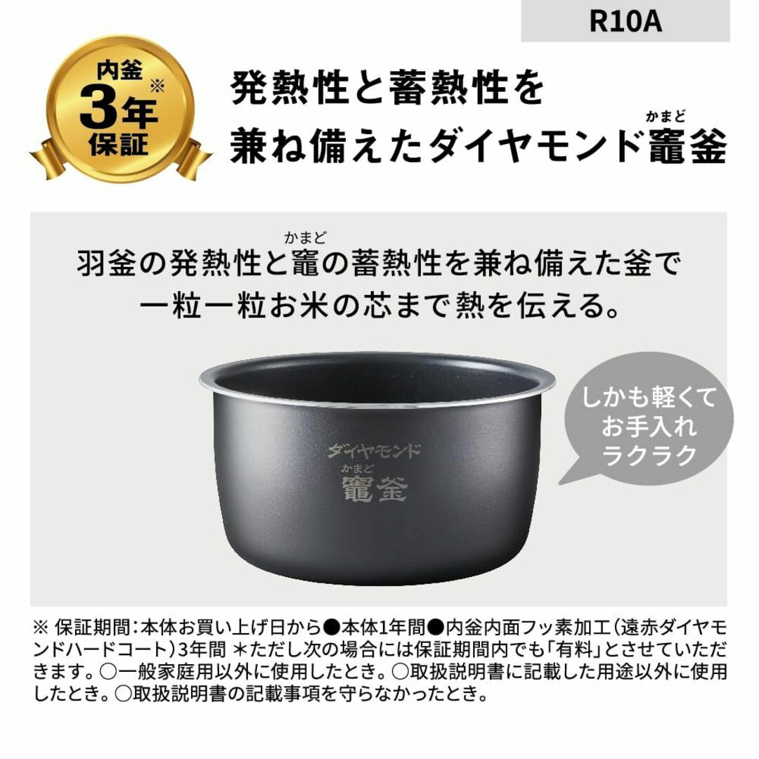 パナソニック 炊飯器 5合 圧力IH コンパクトサイズ ふた食洗機対応 グリーン スマホ/家電/カメラの生活家電(その他)の商品写真