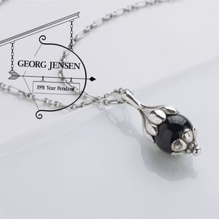 ジョージジェンセン(Georg Jensen)のジョージ ジェンセン 1991 イヤー オニキス ペンダント ネックレス(ネックレス)